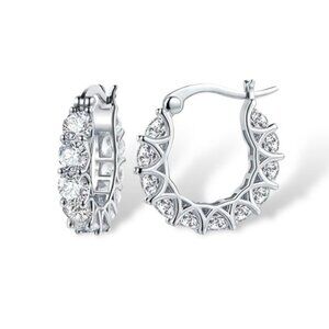 Beautiful Sterling Hoop Earrings New In Box